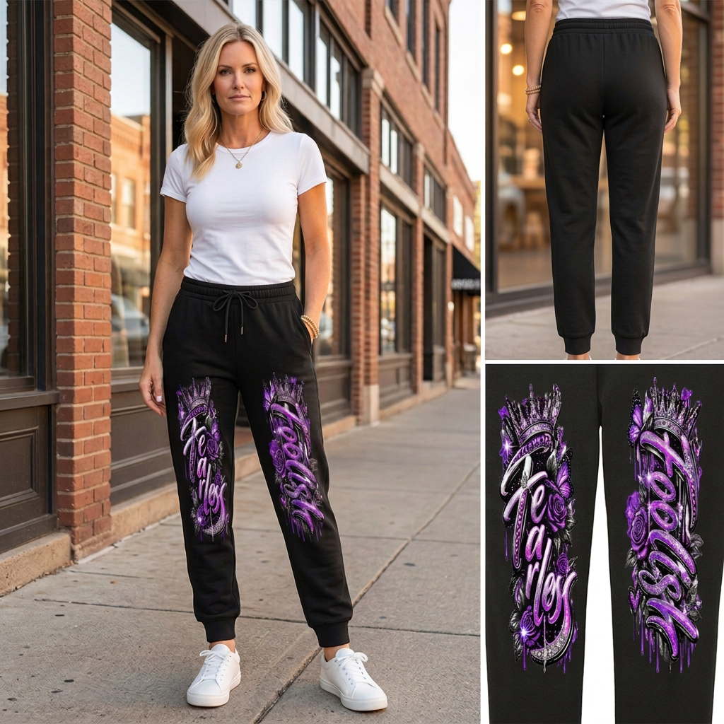 Sweats ad with matching top-right storefront background